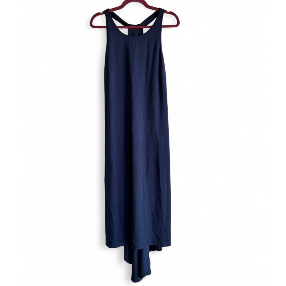 Banana Republic Navy Blue Long Maxi Sleeveless Halter Dress Size 14